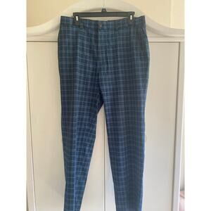 Brooks Brothers St Andrews Links Plaid Blue Performance Golf Pants 38x32